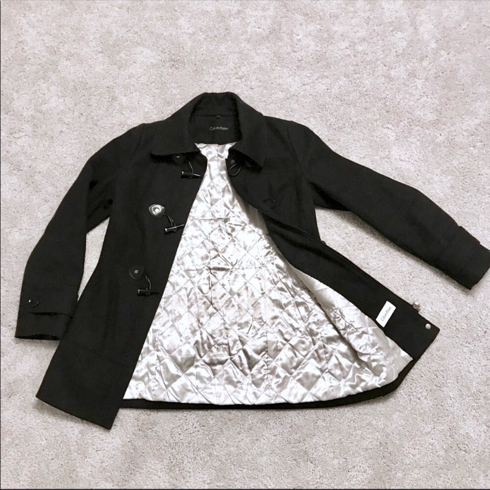 Calvin Klein Toggle Pea Coat Size 6 - Picture 4 of 7
